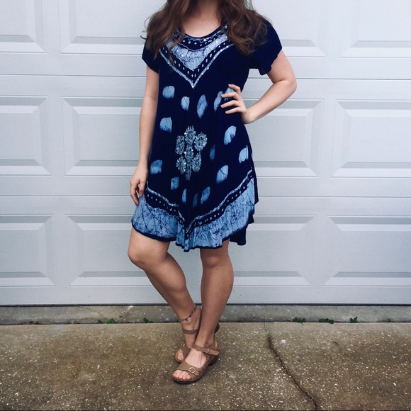 Sunflower Dresses & Skirts - SOLD Sweet Navy Dress/Coverup